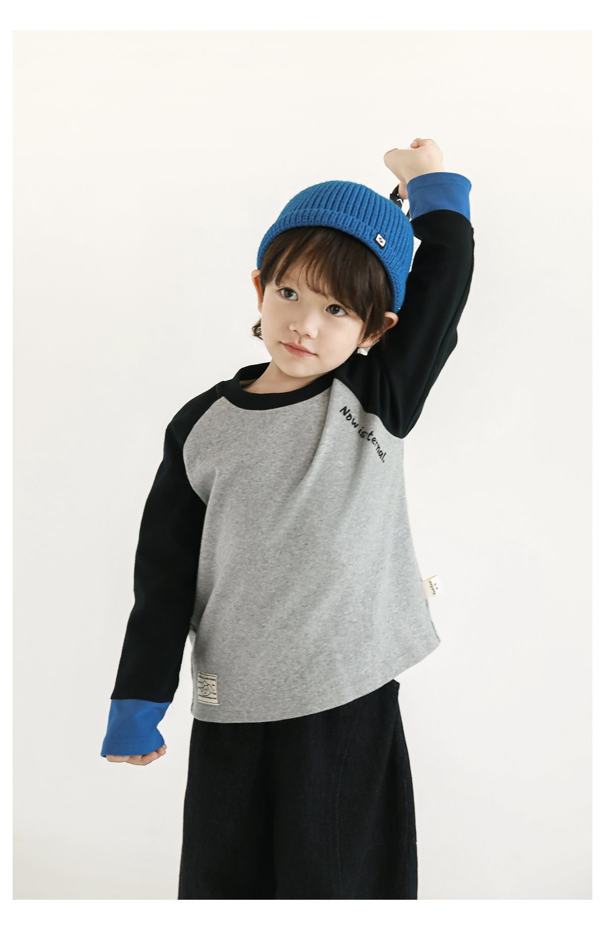 Urban Play Raglan Tee – Grey/Black