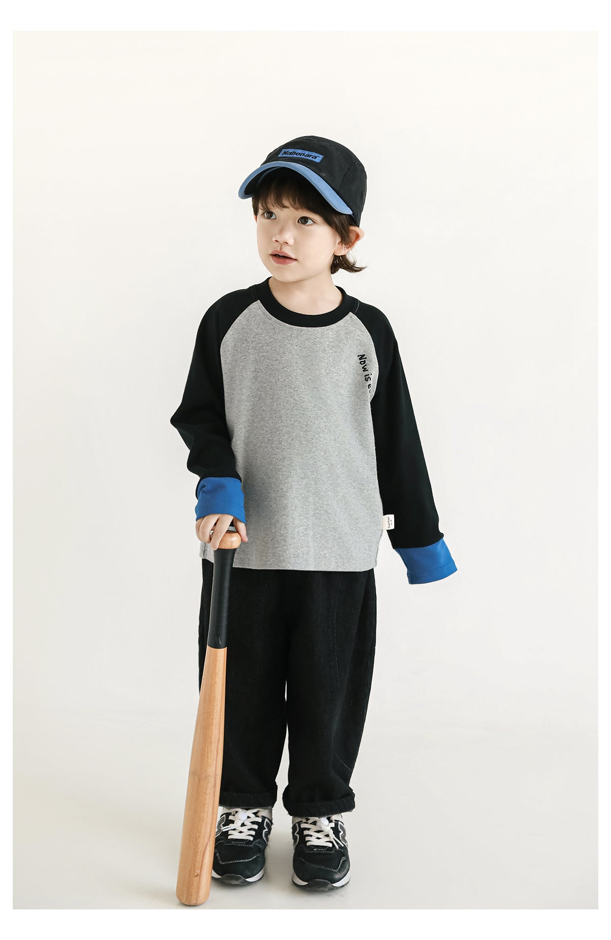 Urban Play Raglan Tee – Grey/Black