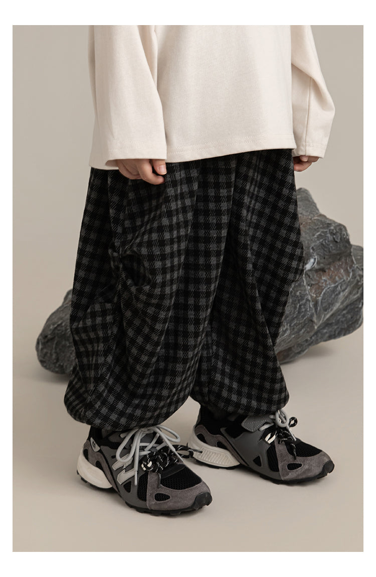 Ash Check Balloon Pants