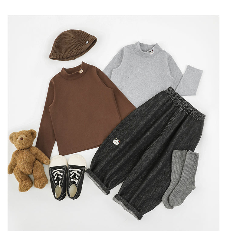 Everyday Mock Neck Tee-Kids