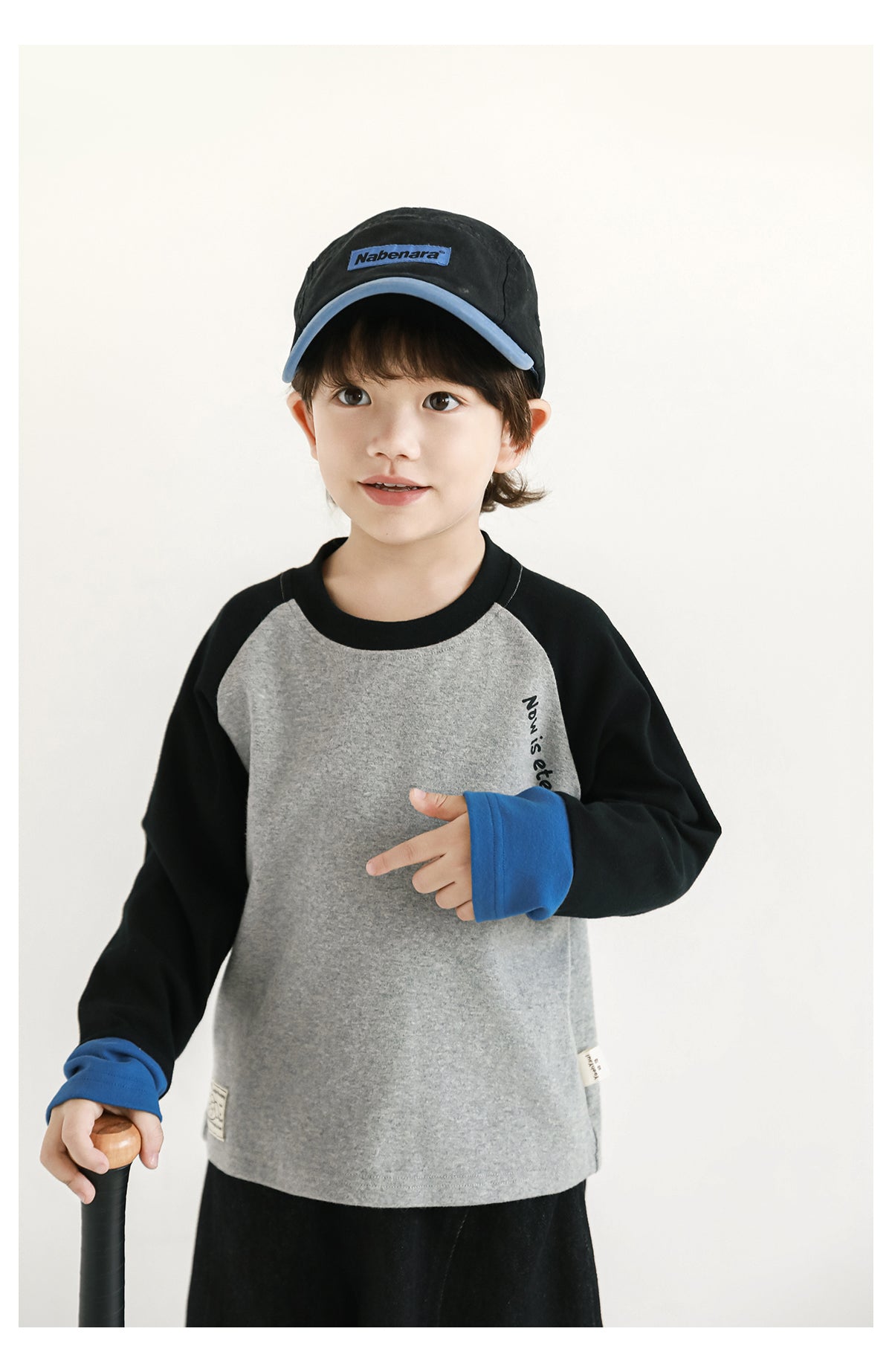 Urban Play Raglan Tee – Grey/Black
