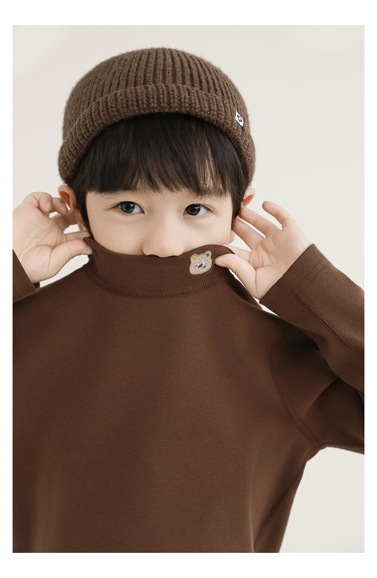Everyday Mock Neck Tee-Kids