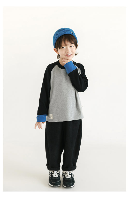 Urban Play Raglan Tee – Grey/Black