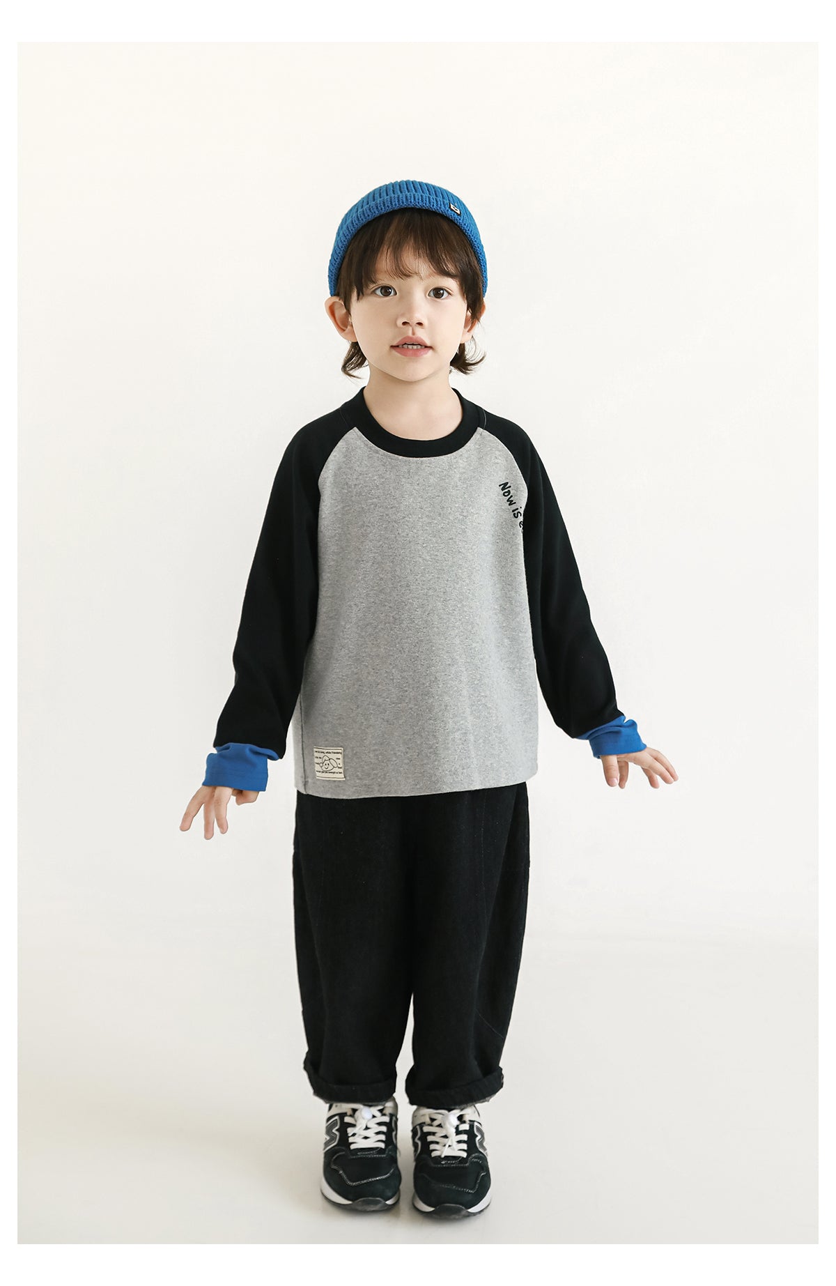Urban Play Raglan Tee – Grey/Black